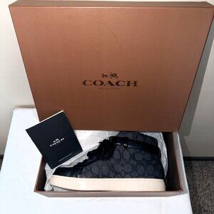 NEW Coach Ray Outline Signature Sport Sneaker Boots – Black Smoke, Size 8, Boxed